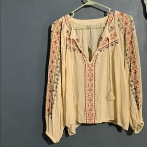 American Eagle long sleeved boho shirt